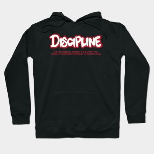 Discipline word lettering art Hoodie